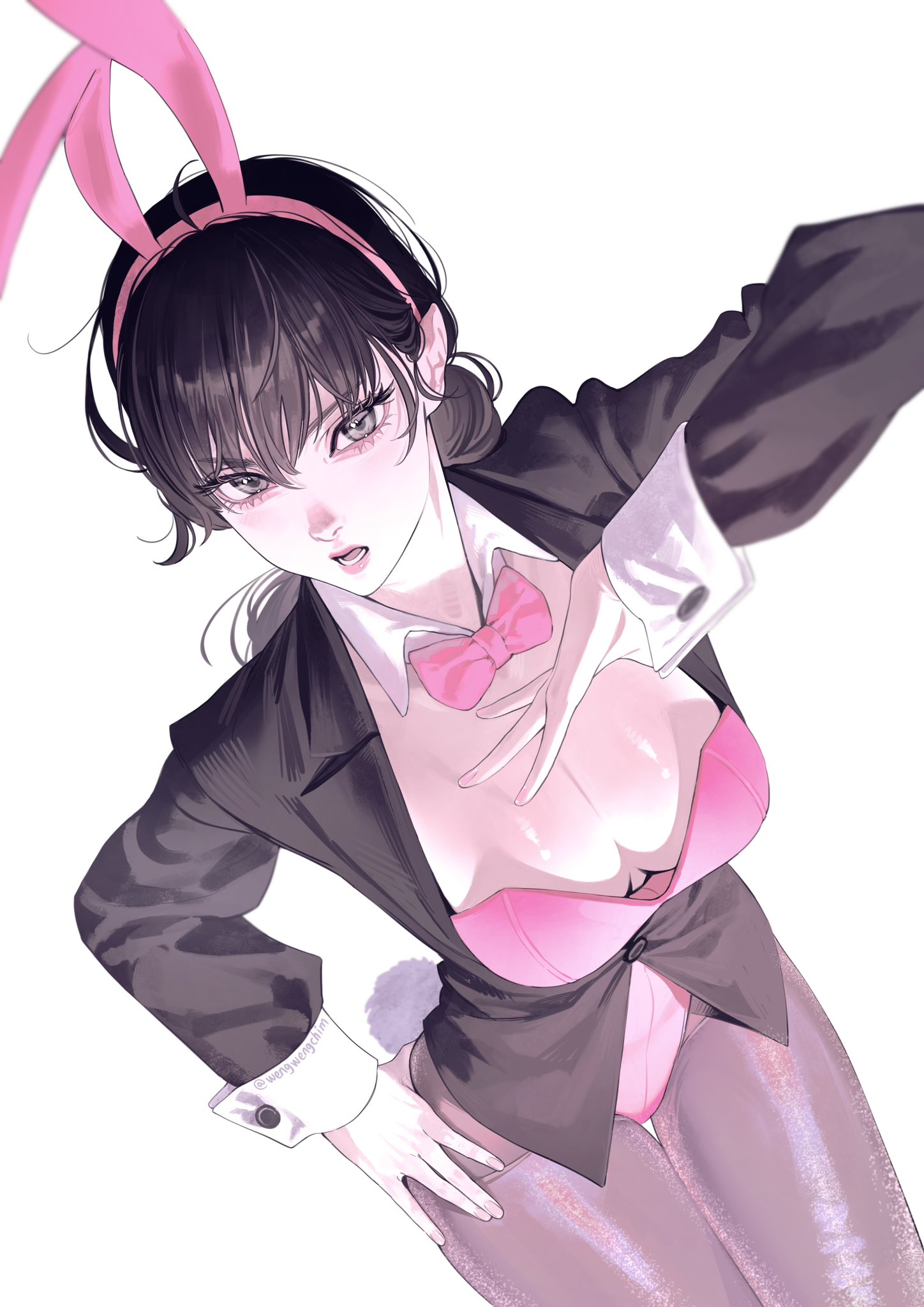 angry, angry face, annoyed, big breasts, breasts, chainsaw man, female, female only, mitaka asa, solo