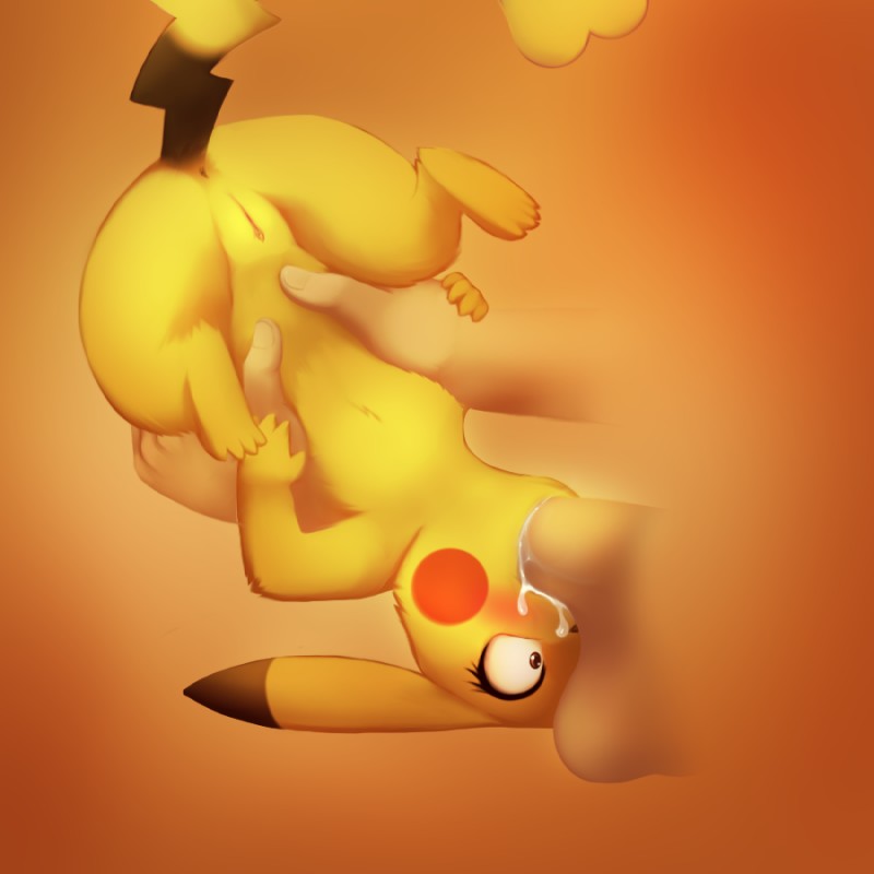 1boy, 1girls, blowjob, cum, cum in mouth, cum in throat, cumshot, darkmirage, deepthroat, fellatio, fellatio from feral, female, feral, human, human on feral, male, oral, oral sex, pikachu, pokémon (species), pokemon, pokemon (species), pokephilia, size difference, surprised, throat swabbing, upside-down, zoophilia