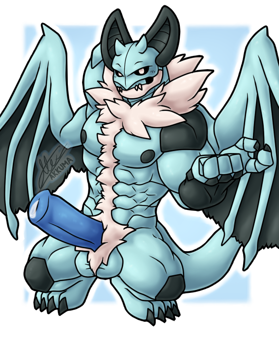 abs altenusy animal_genitalia anthro balls barazoku bat blue_body blue_skin bodily_fluids body_hair chest_hair claws demon erection fur genital_fluids genitals hair male mammal muscular muscular_anthro muscular_male nipples nude penis pubes simple_background solo