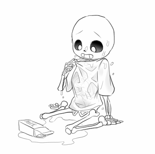 2010s 2018 animated_skeleton bottomless looking_at_self looking_down milk_carton pf-pro-fucker pf_pro_fucker sans sans_(undertale) shirt_only sitting skeleton soaked soaked_clothes solo spilled_drink spilled_milk undead undertale undertale_(series) wet wet_clothes wet_shirt white_background