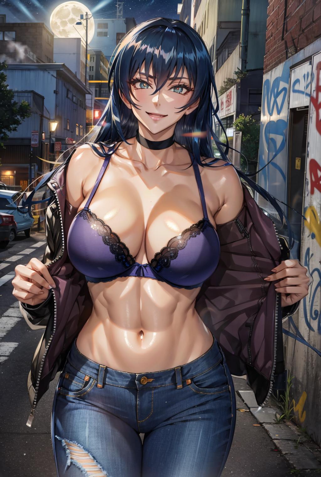 1girls ai_generated female_focus female_only huge_breasts igawa_asagi long_hair looking_at_viewer seductive_look stable_diffusion taimanin_(series) voluptuous voluptuous_female