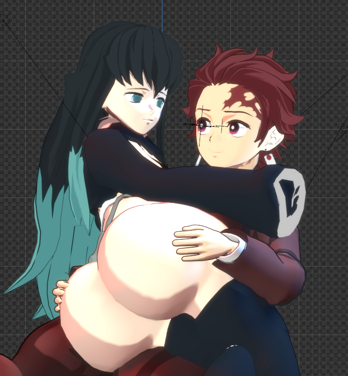 2boys 3d ass big_ass big_butt black_hair demon_slayer fat_ass fat_butt femboy femboy_on_femboy green_eyes hand_on_ass hand_on_butt heart huge_ass huge_butt kamado_tanjirou kimetsu_no_yaiba looking_back male male_only mentioned_character muichiro_tokitou red_eyes red_hair shounen_jump text text_bubble thick_ass thick_butt xscapism