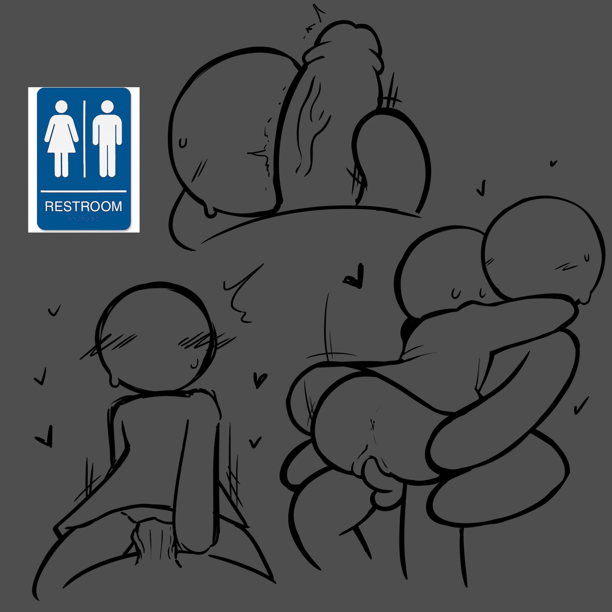 1boy, 1girls, 2023, a stranger12, anus, ass, astranger, balls, bathroom gender symbol, blush, dress, erection, faceless female, faceless male, female, heart, logo, male, monochrome, penis, pictogram, pussy, restroom sign, sex, straight, sweat, sweatdrop, vaginal penetration, vein, veiny kpenis, veiny penis, warning sign person