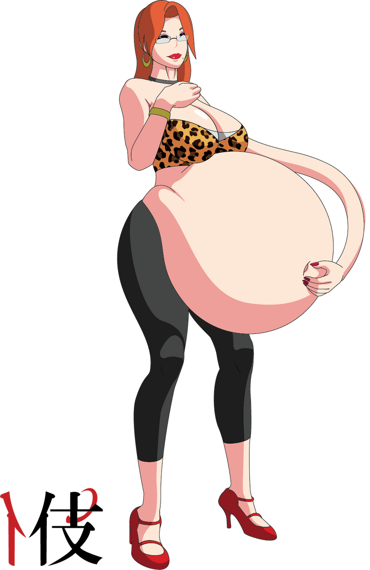 elanora_s._devorea milf red_hair same_size_vore shibekutaato_(artist) soft_vore vore vore_belly