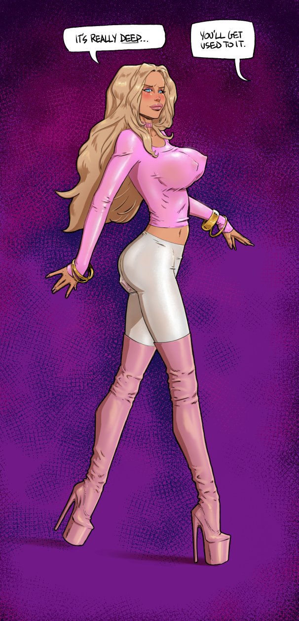 1girls, anal, anal object insertion, anal plug, anal training, ass, athletic, athletic female, big ass, big breasts, bottom heavy, breasts, bust, busty, buttplug, buttplug under clothes, chest, cleavage, curvaceous, curvy, curvy figure, digital drawing (artwork), english text, eyebrows, eyelashes, eyes, female, female focus, female only, fenris comix, fit, fit female, fuck me boots, hair, high heel boots, high heels, hips, hourglass figure, huge ass, huge breasts, human, large ass, large breasts, legs, light skin, light-skinned female, lipstick, mature, mature female, object insertion, platform heels, sex toy, slim, slim waist, stiletto heels, stomach bulge, text, thick, thick hips, thick legs, thick thighs, thighs, top heavy, top heavy breasts, upper body, very high heels, voluptuous, voluptuous female, waist, wide hips