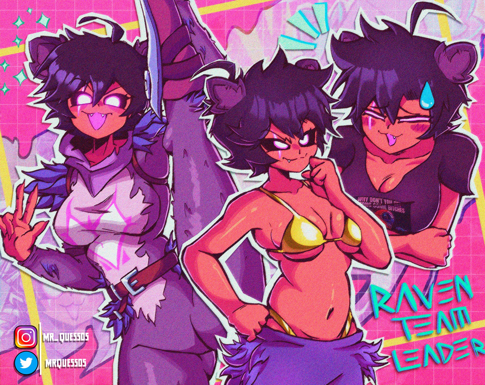 anthro, digital media (artwork), female, female anthro, fortnite, fortnite: battle royale, hoodless raven team leader, mrquessos, raven team leader, raven team leader (fortnite), tagme