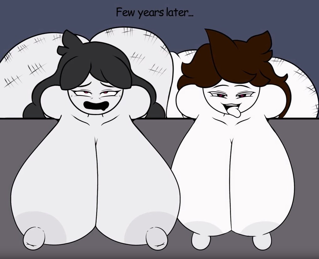 2girls, 4boys, after anal, after vaginal, ahegao, bent over, black eyes, blowjob face, brown hair, confused look, cum in mouth, cumming together, curvy, duo, female, grey hair, hanging breasts, huge ass, huge breasts, hyper breasts, jaiden, jaiden animations, jaidens mom, male, massive breasts, milf, mother and daughter, naked female, nervous, parallel sex, pussy, saliva trail, scarecorrode, sweat, white skin, wide hips
