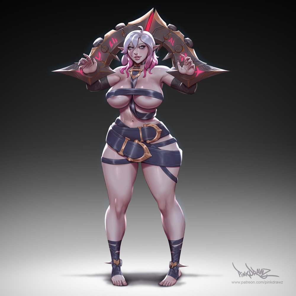 1girls areolae_slip barefoot belly belly_button big_areola big_breasts blood_golem briar_(league_of_legends) curvaceous curves curvy curvy_body curvy_female curvy_figure curvy_hips feet female female_focus female_only foot_fetish large_ass large_breasts league_of_legends makeup pink_hair pinkdrawz pointy_ears riot_games sharp_fingernails simple_background slim_waist small_waist solo solo_focus thick thick_ass thick_legs thick_lips thick_thighs thighs tiny_waist toes two_tone_hair vampire vampire_girl voluptuous voluptuous_female wavy_hair white_eyes white_hair wide_hips