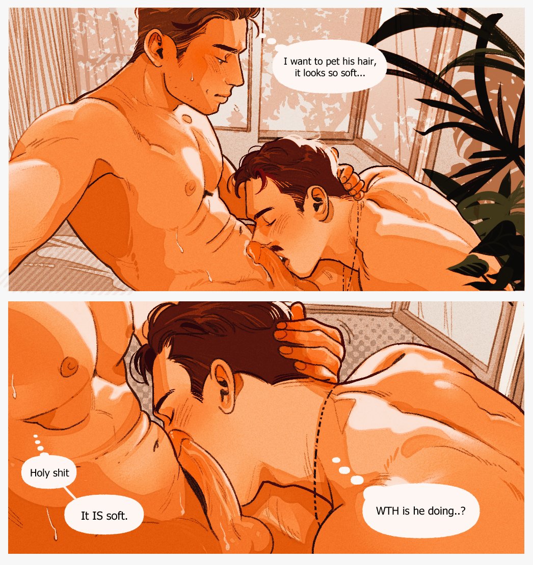 2boys cute gay gay_sex kissing kissing_penis male_only n0909h petting_head romantic