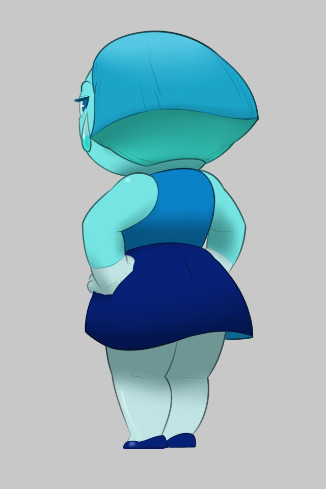 aquamarine_(steven_universe) back blue_skin drawbutts shortstack steven_universe thighs