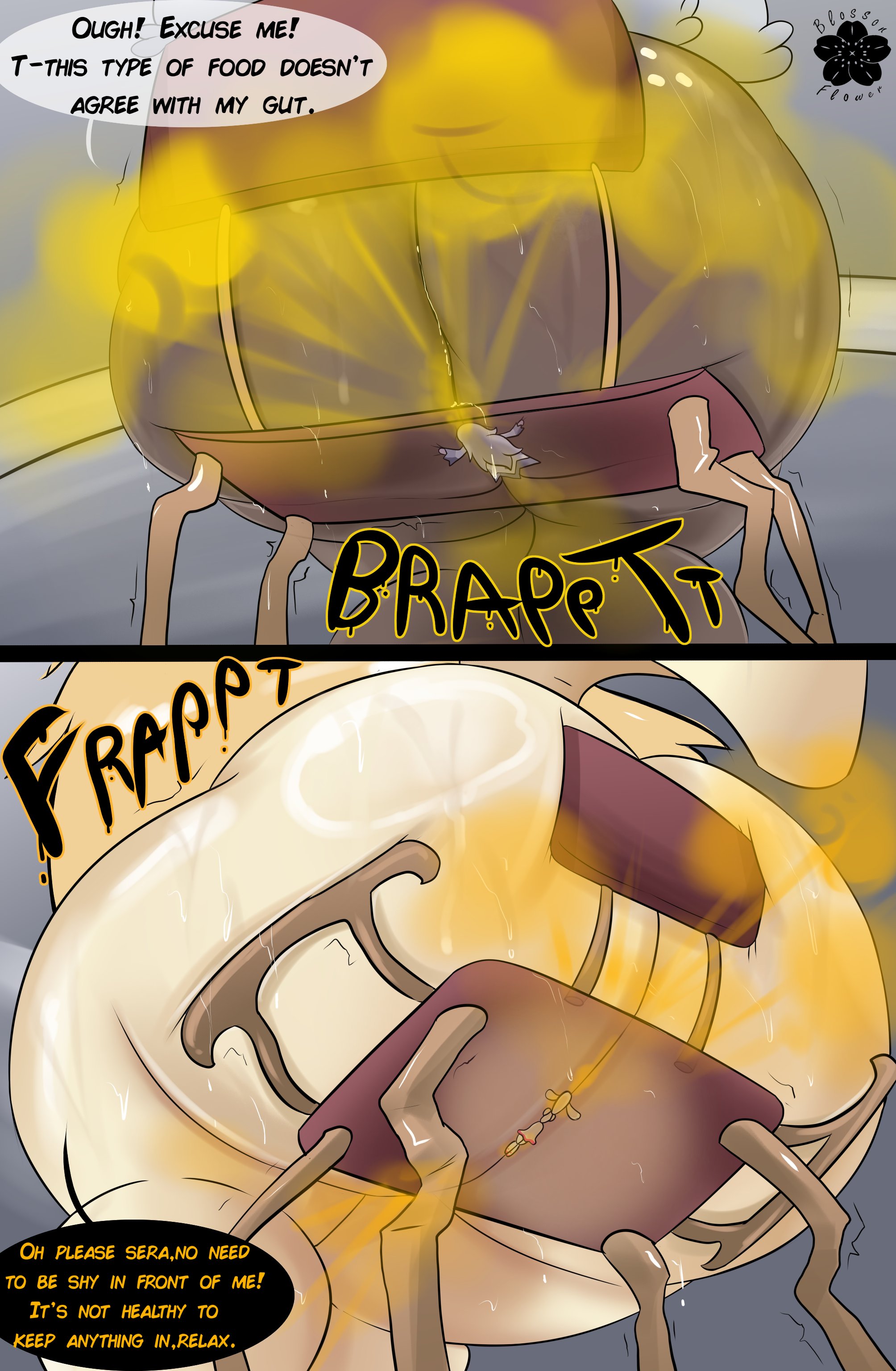 angel, angel girl, anus, bbw, big breasts, bigger dom, bigger dom smaller sub, bird girl, bird humanoid, blonde hair, blossonflower, bottom heavy, breasts, bubble butt, comic, crushed by ass, dark-skinned female, dialogue, emily (hazbin hotel), face in ass, facesitting, fart, fart fetish, fart torture, farting in face, farting on another, farting on face, fat ass, giant, giantess, hazbin hotel, hellaverse, huge breasts, hyper ass, hyper thighs, keenie, large breasts, light skin, light-skinned female, long hair, massive breasts, mature, mature body, mature female, mature figure, mature woman, sera (hazbin hotel), sitting on person, small sub big dom, smothering ass, speaker of god (hazbin hotel), swamp ass, sweat, sweaty, sweaty ass, tail, thick thighs, thighs, trapped in breasts, trapped in butt, trapped under ass, vivienne medrano, vivziepop