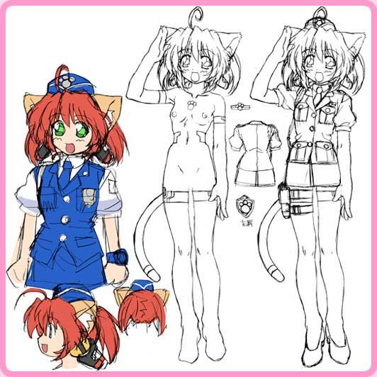 1girls animal_ears cat_ears cat_tail drawing female female_only let's_meow_meow minna_de_nyan_nyan sirpent solo studio_sunadokei tail