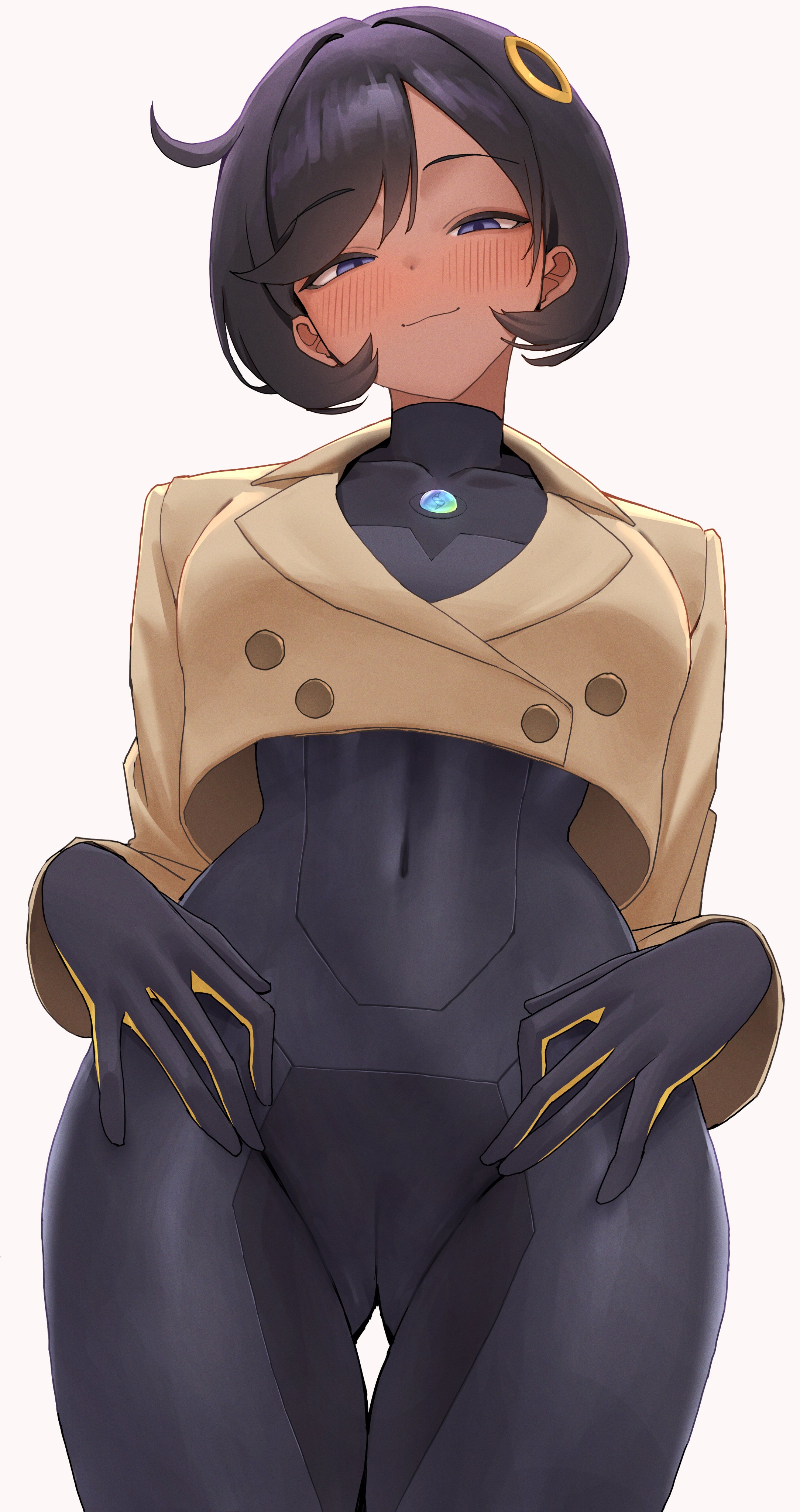 bodysuit, emma (pokemon legends: z-a), emma (pokemon xy), emma (pokemon), female, female focus, game freak, matiere (pokemon legends: z-a), matiere (pokemon xy), matiere (pokemon), nintendo, nintendo switch, pokemon, pokemon legends: z-a, turnipdish, white background