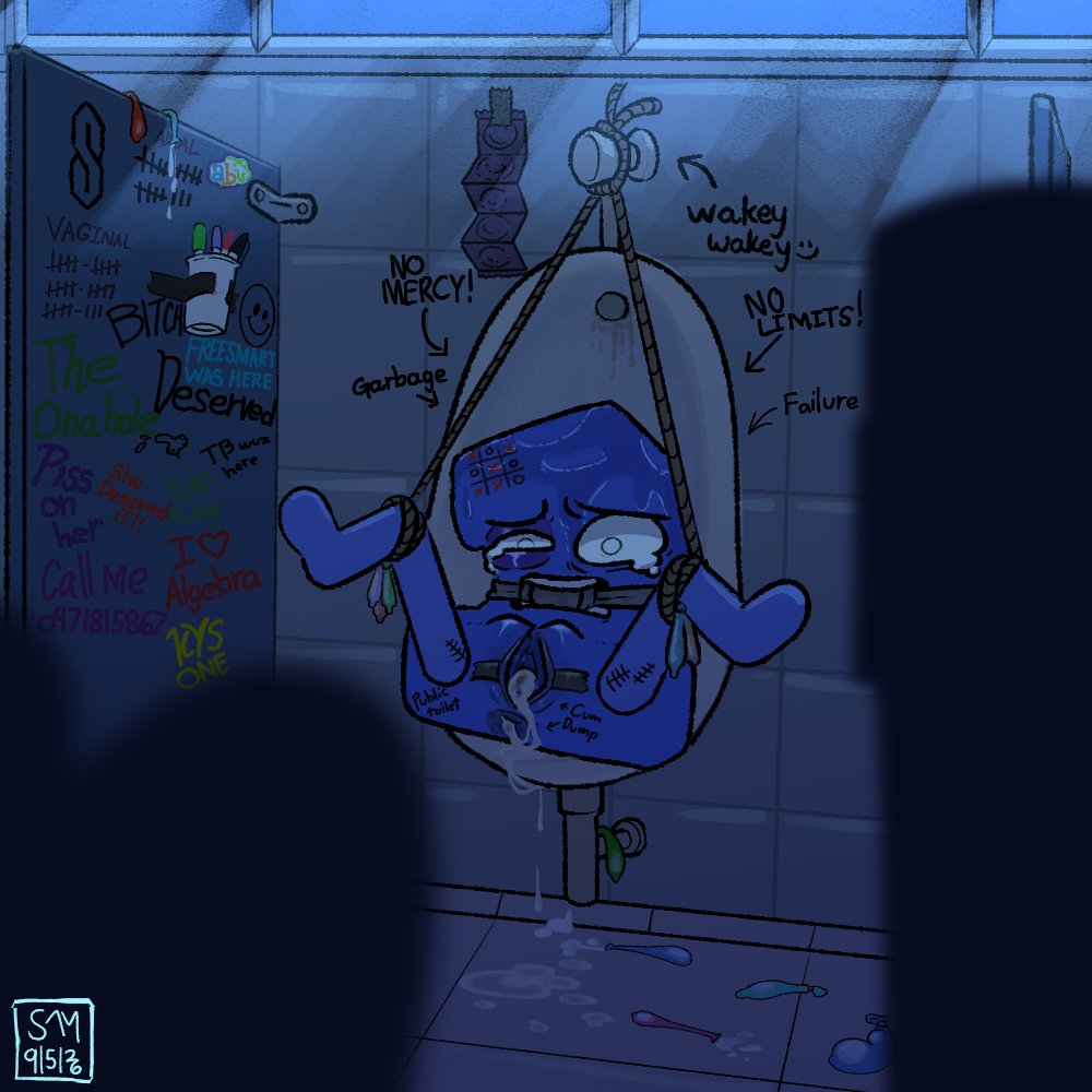 after sex, algebralien, alternate version available, battle for dream island, battle for dream island again, bfb, bfdi, bfdia, body writing, bondage, condom, condoms, crying, cum, cum in ass, cum in condom, cum in pussy, cum inside, four (bfb), gagged, nonconsensual, object shows, one (bfdi), pencil (bfdi), public use, pussy, restrained, spread legs, tally marks, the power of two, tpot, urinal, used condom, used condoms