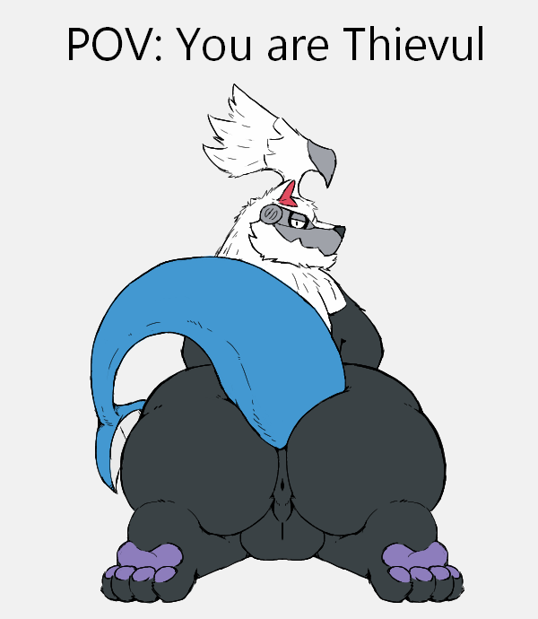 anonymous_artist anus ass balls bedroom_eyes big_butt first_person_view fluffy generation_7_pokemon genitals kay_(thiccvally) legendary_pokemon looking_back male narrowed_eyes nintendo pawpads perineum pokemon pokemon_(species) presenting presenting_hindquarters raised_tail rear_view seductive silvady silvally simple_background slightly_chubby solo tail text