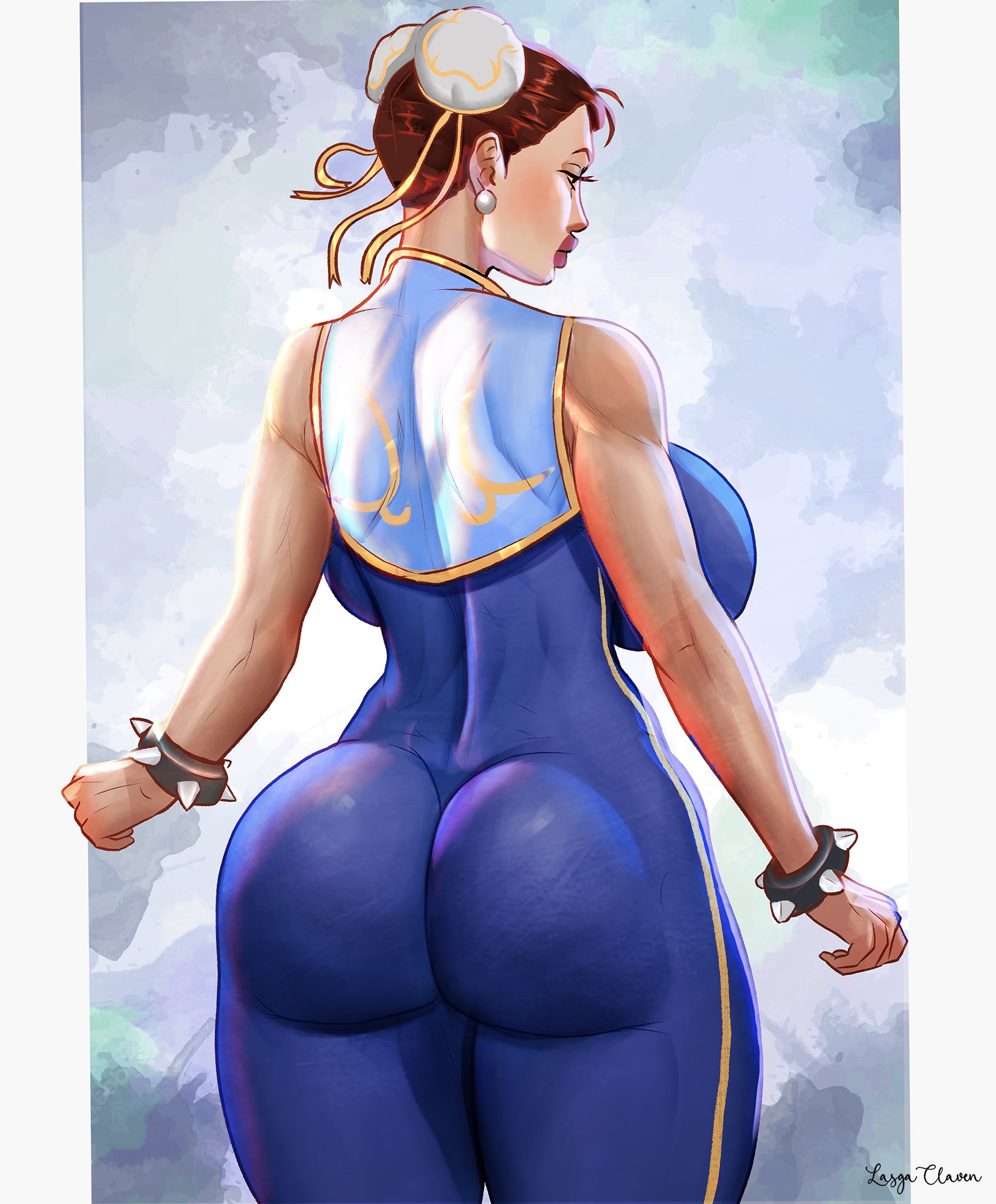 1girls, ass, ass focus, big ass, big breasts, big butt, big thighs, bimbo, bottom heavy, breasts, brown eyes, brown hair, chun-li, fanart, fat ass, fat butt, female, female only, large ass, large butt, large thighs, lasgaclaven, leggings, light skin, light-skinned female, round ass, round butt, socks, solo, street fighter, street fighter v, thick, thick ass, thick thighs