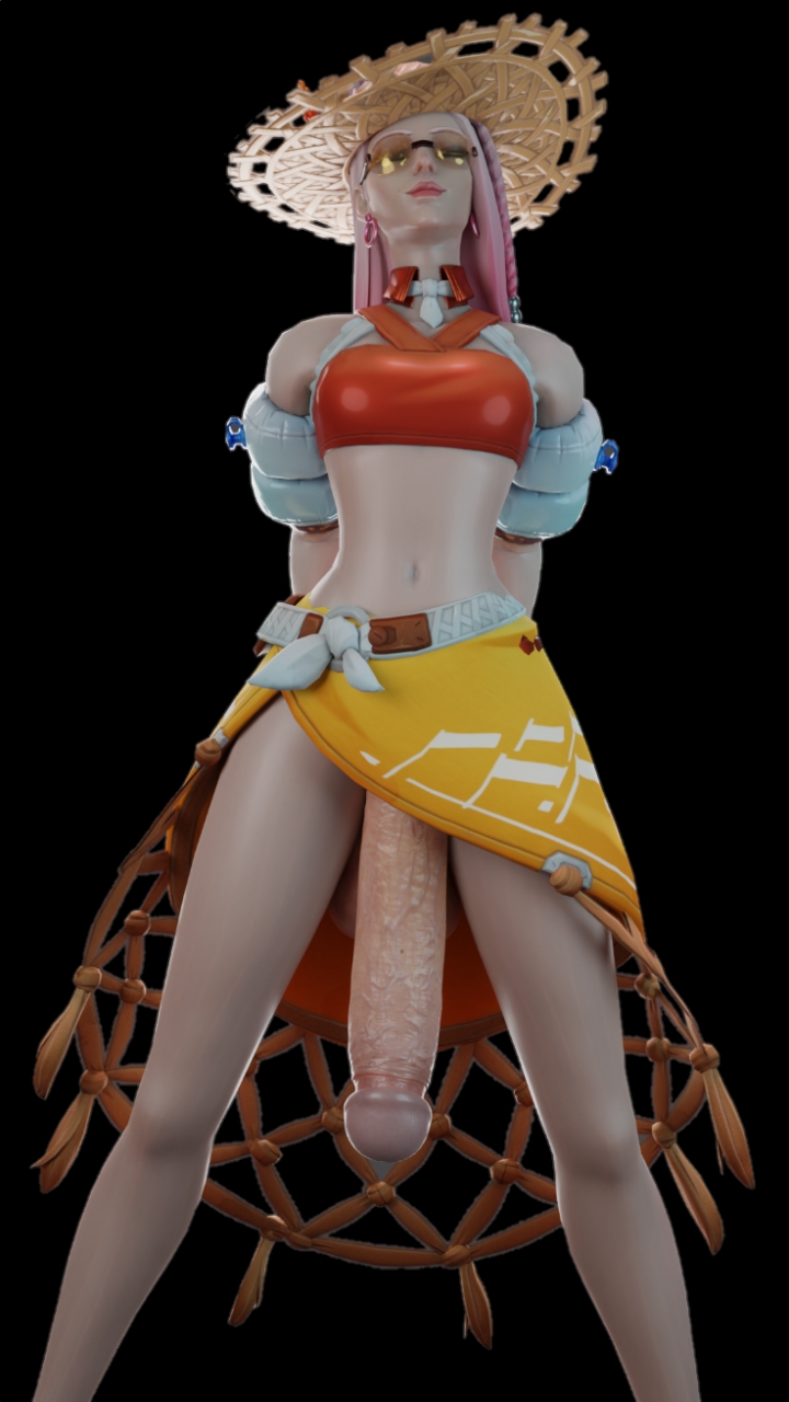 1futa, 3d, ashe (overwatch), balls, big balls, big penis, closed eyes, flaccid, flaccid penis, futa only, futanari, huge cock, intersex, long penis, overwatch, penis, penis to the knees, pinup, solo