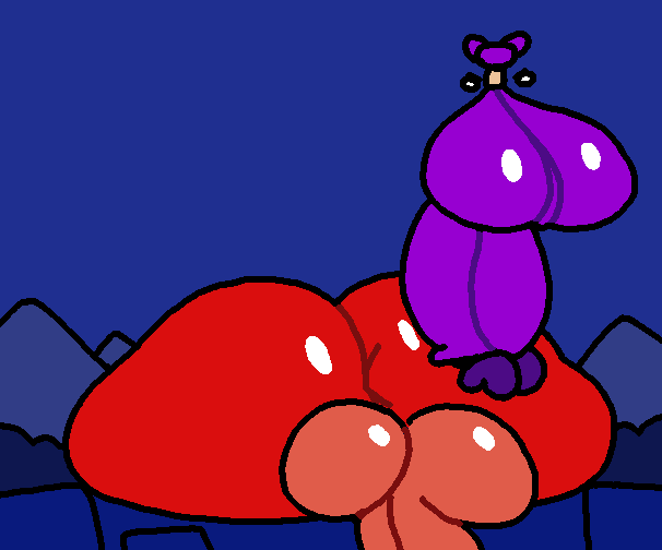 anthro big_ass big_butt big_dick big_penis bob_(superiorfoxdafox) doodle fat hyper hyper_ass hyper_balls hyper_penis male_only proxy_(crazyassfox22) superiorfox