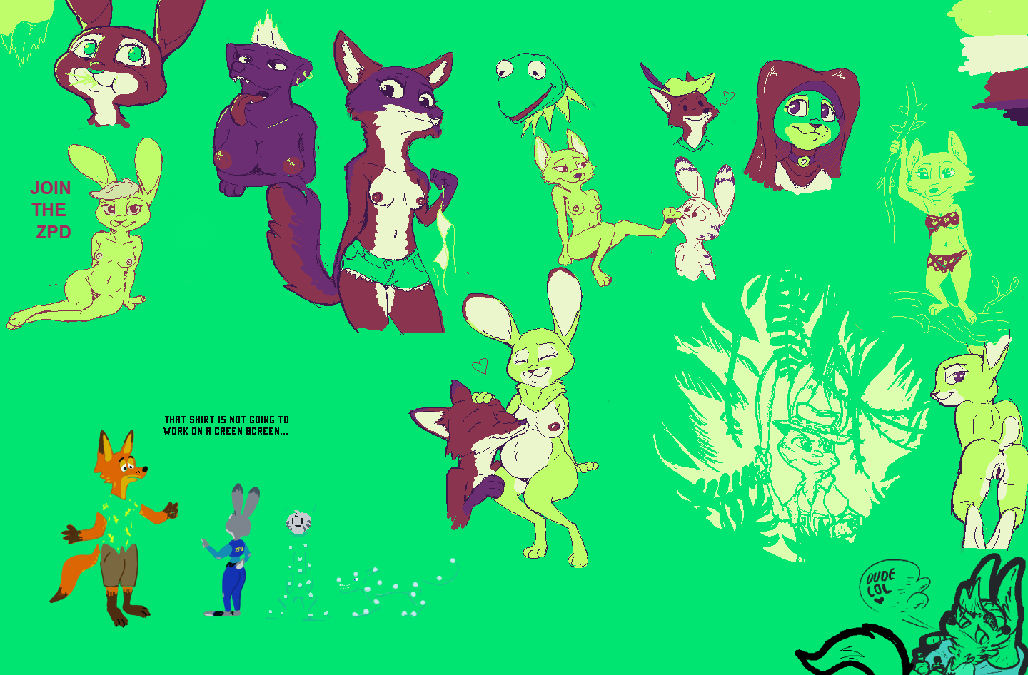 anthro anus badger bikini bra breasts canid canine clothing collaboration crossover dewlap_(anatomy) dialogue disney ear_piercing ear_ring eating female fox genitals green_background grey_fox group gud hair hat headgear headwear honey_badger honey_badger_(zootopia) jack_savage judy_hopps kermit_the_frog lagomorph leporid male male/female mammal melee_weapon muppets mustelid musteline nick_wilde nipples nude piercing pregnant pussy rabbit ring_piercing robcivecat robin_hood rt_pilon simple_background skye_(zootopia) swimwear sword text tggeko underwear urocyon weapon zootopia