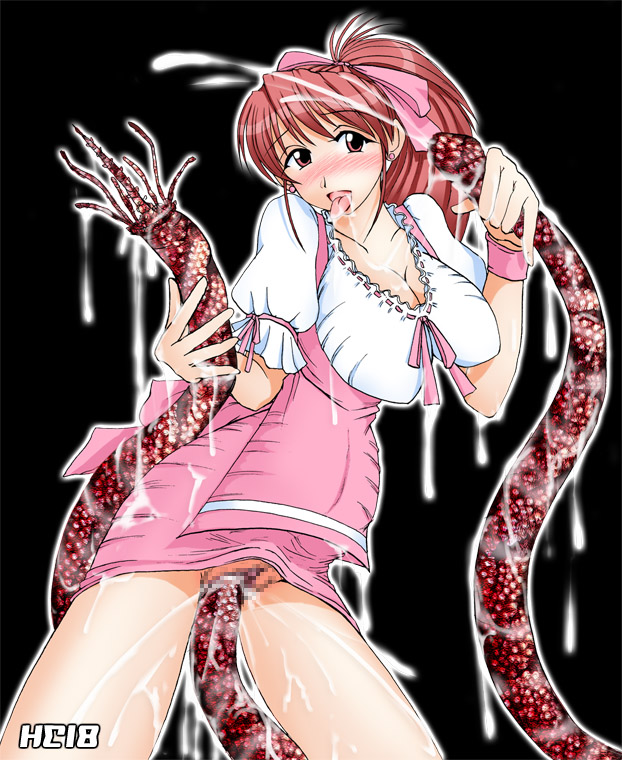 1girls anna_miller apron blush brown_eyes brown_hair censored cleavage clothed_sex clothing consensual_tentacles cum cum_in_mouth cum_in_pussy cum_inside dress ejaculation female impregnation internal_cumshot kaz(64903) legs_together long_hair mosaic_censoring open_mouth penetration pink_hair pregnant pussy sex standing tentacle tentacle_grab tongue uniform vaginal_penetration