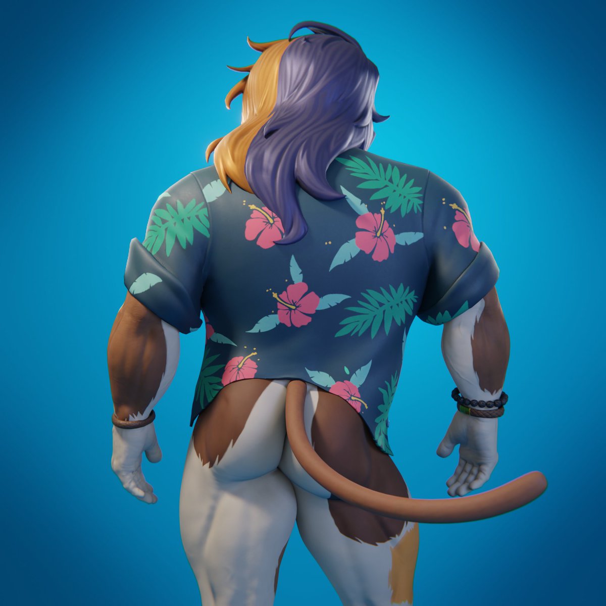 1boy aj_racer95 ass big_ass big_butt fortnite furry furry_only gay gay_anal gay_male male male_only meowscles_(fortnite) muscular muscular_male purradise_meowscles solo solo_male