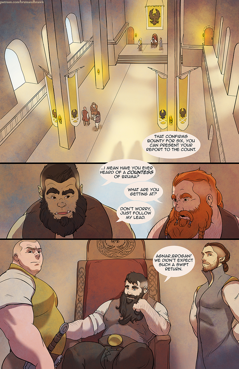 1orc 4boys bara bbm beard belly black_beard black_hair bruteandbrawn chubby chubby_male colored comic comic_page dialogue dialogue_bubble elf elf_male elf_on_orc facial_hair gay ginger green_body green_skin hairy hairy_arms hairy_male hi_res highres human_on_human human_on_orc male male/male male_only muscles muscular muscular_male orc orc_male orc_on_elf orc_on_human original_character patreon_username white_body white_skin yaoi