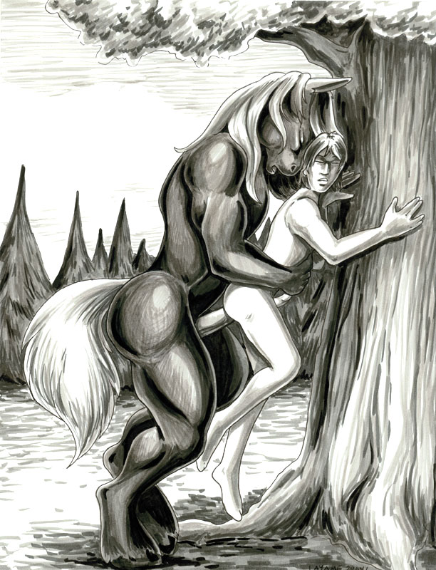 2boys anal anal_penetration anal_sex anthro anthro_on_human anthro_penetrating_human ayame_emaya bigger_male black_and_white equid equine erect_penis erection furry gay gay_sex hooves horse human interspecies male/male outdoors outside penis penis_in_ass sex sexual_intercourse size_difference smaller_male traditional_art traditional_media traditional_media_(artwork) yaoi