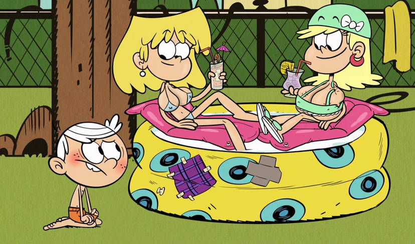 1boy 2girls accurate_art_style blush fatandboobies female leni_loud lincoln_loud lori_loud male nickelodeon tagme the_loud_house