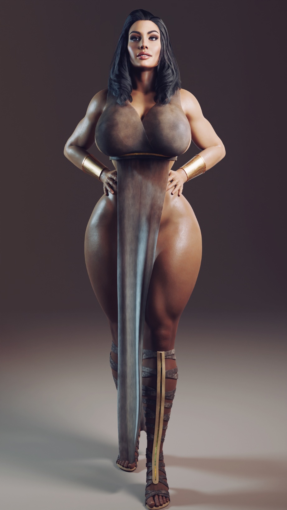 1girls, 3d, 3d (artwork), 5 fingers, amazon, ass, ass focus, bare legs, bare shoulders, bare thighs, big ass, big breasts, big butt, black hair, breasts, bubble ass, bubble butt, butt focus, curvaceous, curvy, curvy body, curvy female, curvy figure, dc, dc comics, diana of themyscira, diana prince, dress, fat ass, female, female only, grvty3d, hand on head, high resolution, huge ass, huge breasts, huge butt, injustice 2, large ass, large breasts, light skin, light-skinned female, long hair, looking at viewer, looking back, mostly nude, nude, nude female, rear view, sideboob, solo, solo female, thick, thick ass, thick hips, thick legs, thick thighs, thighs, voluptuous, voluptuous female, wide hips, wonder woman, wonder woman (series)