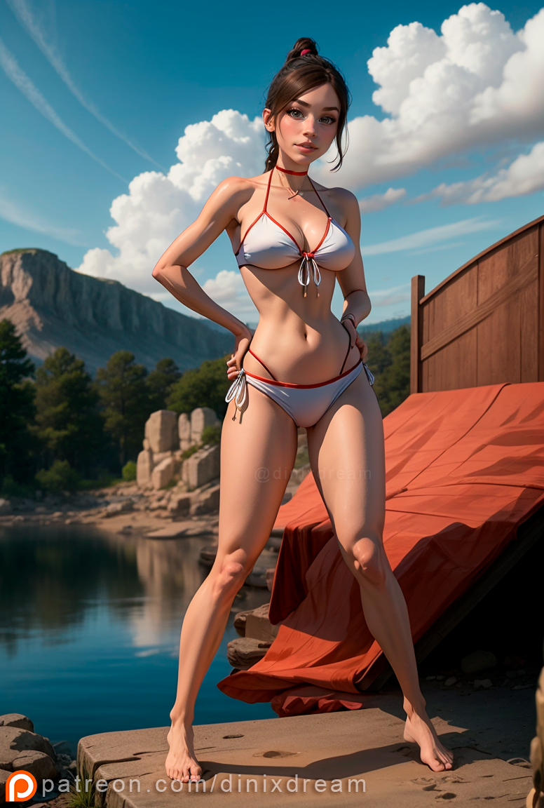 1girls, ai generated, ai hands, avatar legends, avatar the last airbender, breasts, brown hair, detailed, dinixdream, female, fire nation, high quality, looking at viewer, nipples, patreon, patreon username, photorealistic, princess, pussy, realistic, seductive, self upload, sensitive, solo, stable diffusion, ty lee