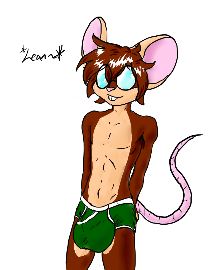 anthro balls bulge eyewear fur furry glasses hyper hyper_balls male male_only milkie milkjunkie mouse oogzie_(artist) rodent underwear