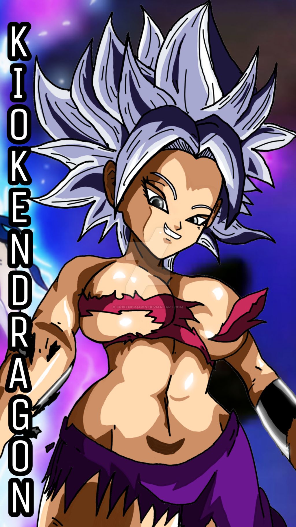 1girls :d abs armwear artist_name aura big_breasts breasts caulifla curvaceous curves curvy curvy_body curvy_female curvy_figure curvy_hips dragon_ball dragon_ball_super female female_abs female_focus female_only female_saiyan female_solo grey_armwear hourglass_figure kiokendragon looking_at_another looking_down looking_pleasured mastered_ultra_instinct muscle muscles muscular muscular_female navel old_art pink_tube_top pink_tubetop purple_pants ripped_clothing ripped_leggings ripped_pants saiyan saiyan_girl shiny shiny_abs shiny_breasts shiny_hair shiny_skin shiny_thighs silver_eyes silver_hair smile smiley_face smiling smiling_at_another spiky_hair thick_breasts thick_thighs thighs torn_armwear torn_clothes torn_clothing torn_legwear torn_pants torn_tube_top tournament_of_power tube tube_top tubetop ultra_instinct universe_6 universe_6/universe_7 universe_6_girls voluptuous voluptuous_female watermark