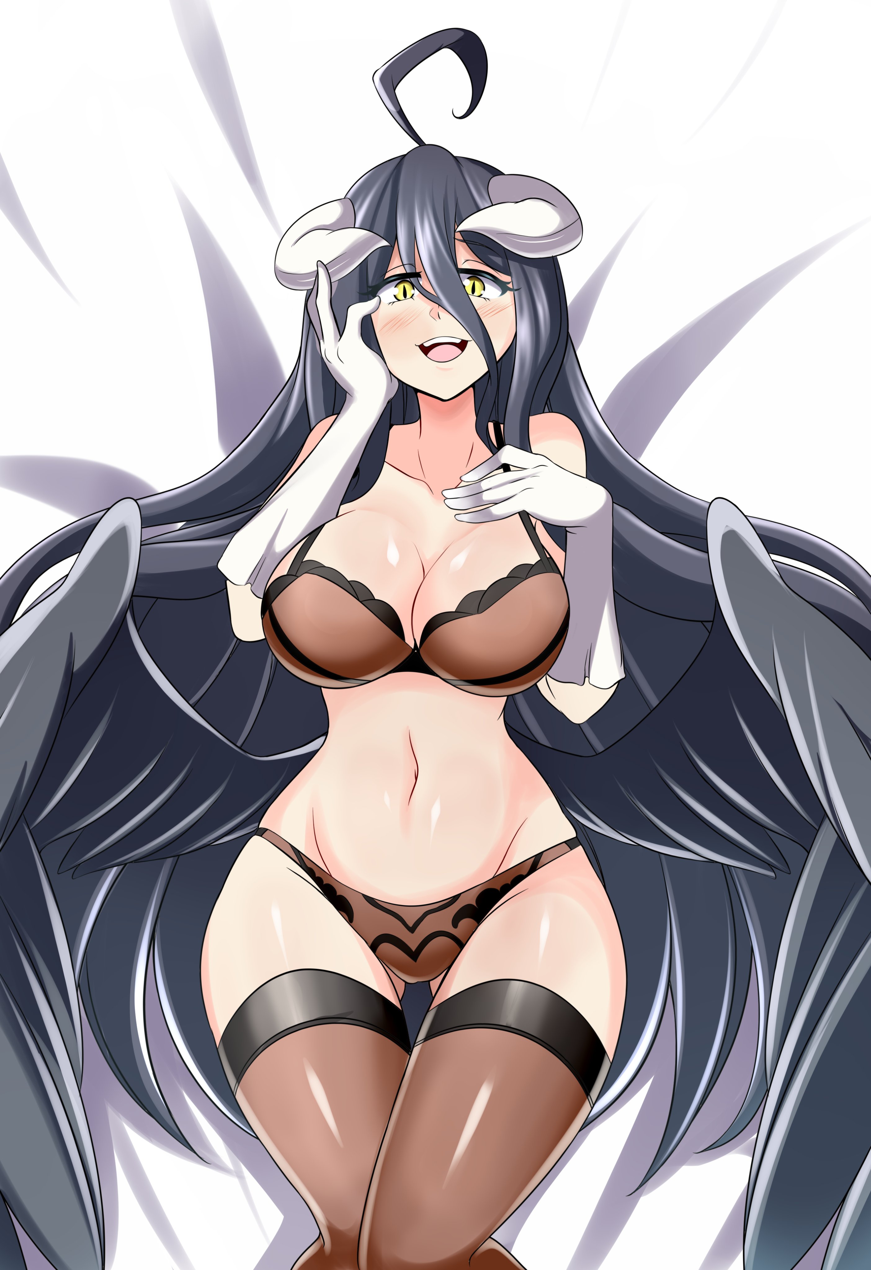 albedo (overlord), big breasts, breasts, demon, female, lucyfercomic, overlord (maruyama), succubus, thick thighs, wide hips