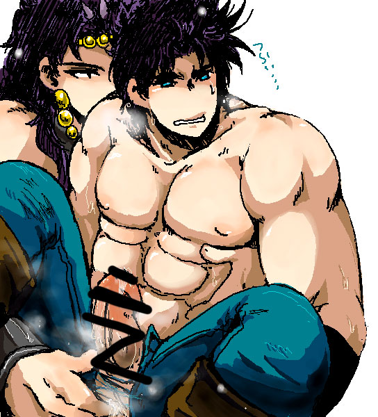 3boys battle_tendency duo gay jojo's_bizarre_adventure joseph_joestar kars male male_only muscular_male yaoi