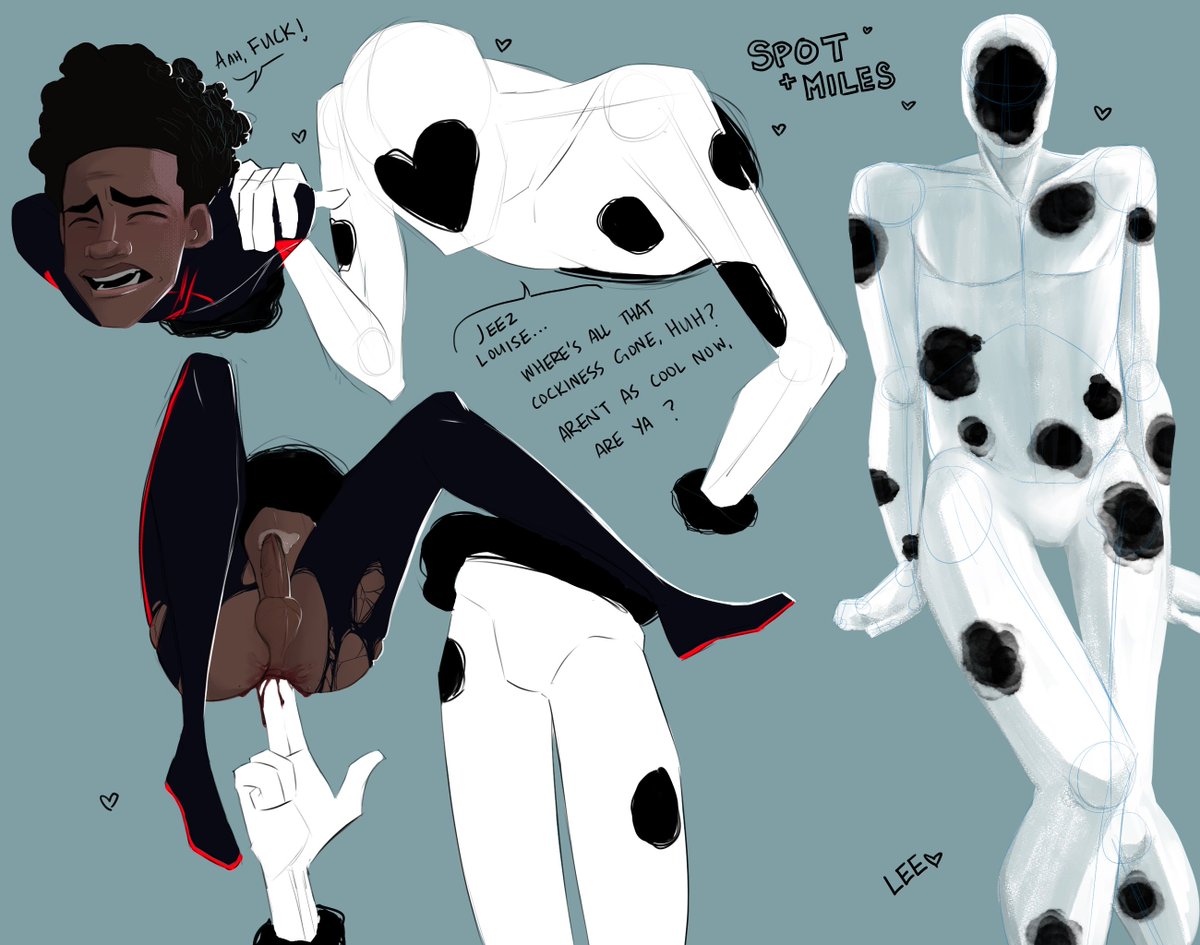 blood gay gay_domination gay_sex leedrawsthings male marvel marvel_comics miles_morales miles_morales_(spider-verse) spider-man spider-man:_across_the_spider-verse spotflower teenager the_spot unmasked yaoi