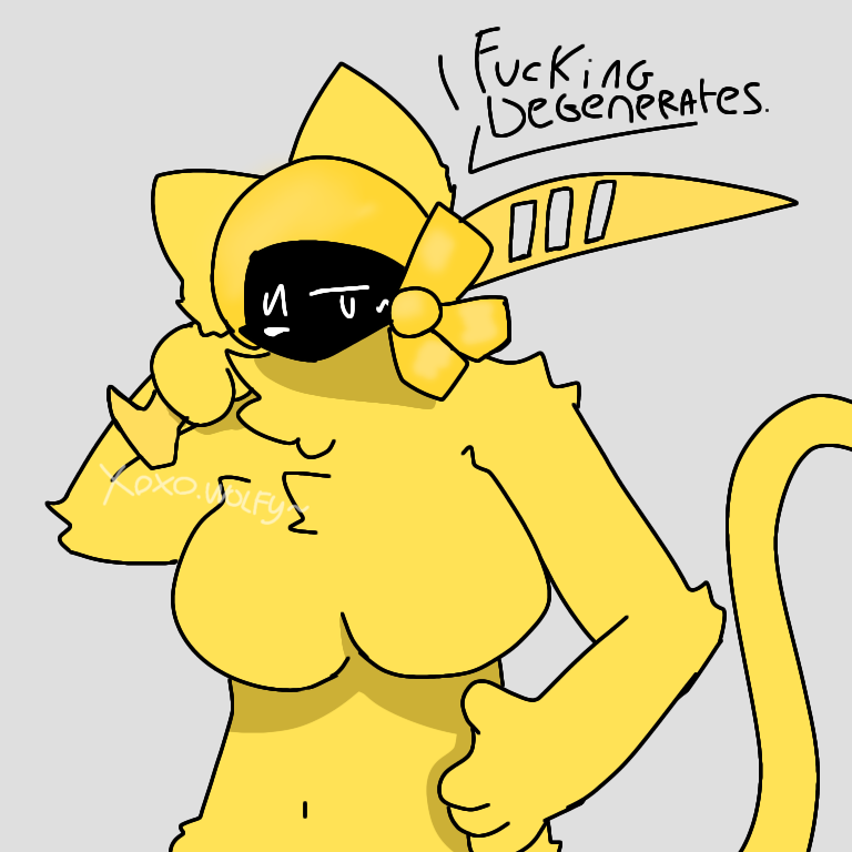 aureus_(transfur_outbreak) feline female gold_fur massive_breasts sword transfur_outbreak white_eyes