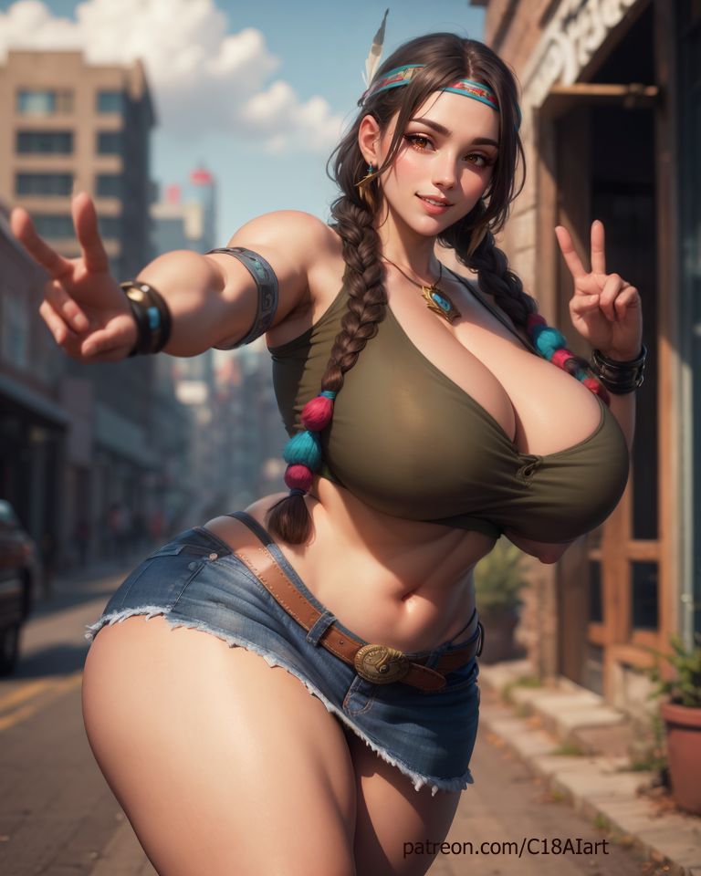 ai_generated ass big_ass big_breasts braided_hair braids breasts brown_hair c18aiart curvaceous curvy huge_ass huge_breasts julia_chang large_ass large_breasts namco native_american native_american_female skirt tekken tekken_3 tekken_4 tekken_5 tekken_5_dark_resurrection tekken_6_bloodline_rebellion tekken_7 tekken_8 tekken_tag_tournament tekken_tag_tournament_2 thick thick_thighs voluptuous wide_hips