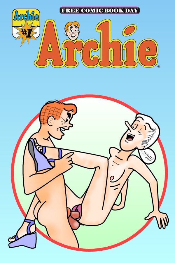 archie_andrews archie_comics closed_eyes comic_cover female flat_chest geraldine_grundy holding_leg human lordghoul male older_female_younger_male orgasm_face pale_skin straight_sex teacher vaginal wedge_heels