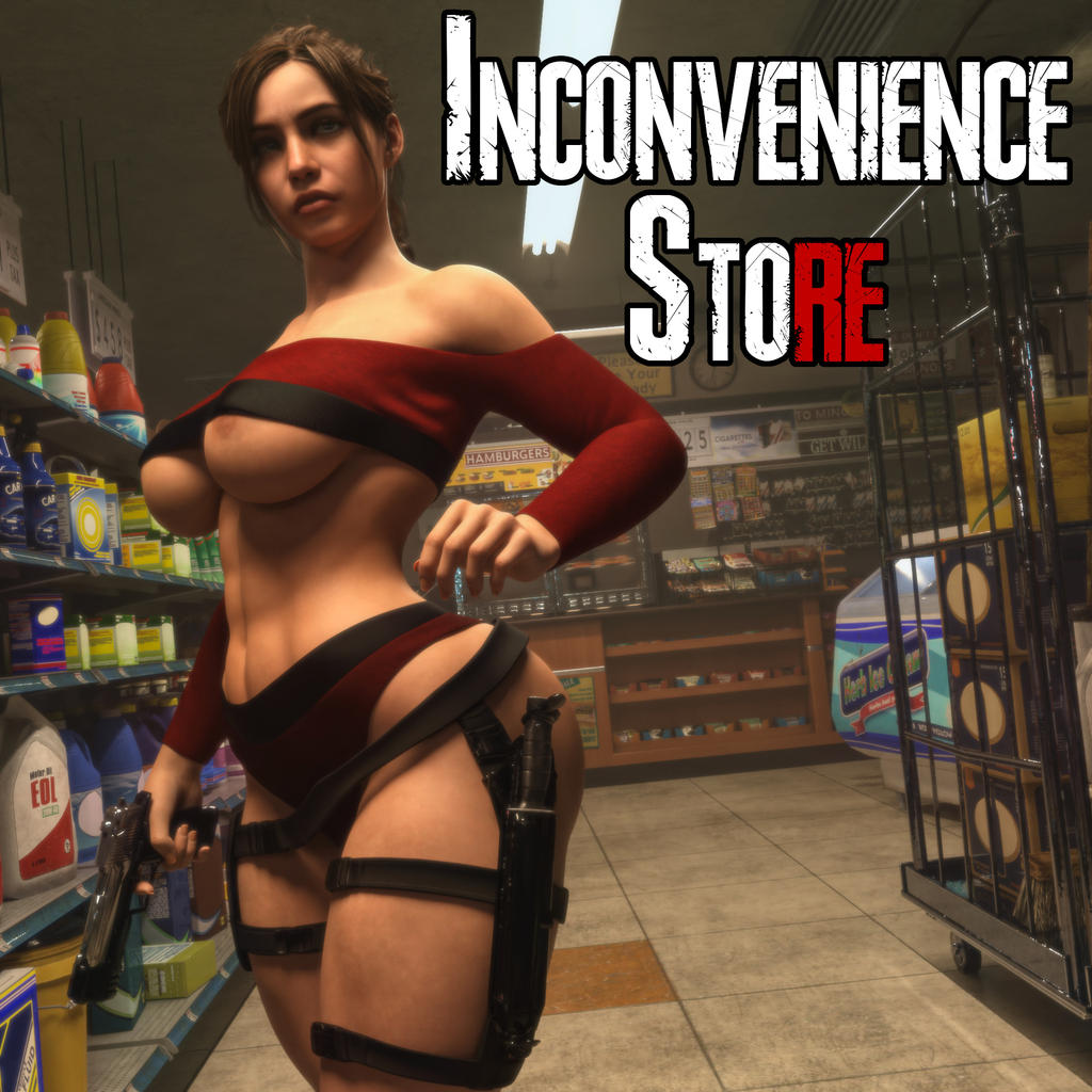 1girls 3d abs ass athletic athletic_female belt big_ass capcom chest claire_redfield crop_top dagger desert_eagle female firearm fit fit_female hair handgun hips holding_pistol holding_weapon holster huge_ass huge_breasts human indoors interior knife large_ass large_breasts legs legwear light-skinned_female light_skin long_sleeves melee_weapon midriff nipple_slip off_shoulder pistol ranged_weapon red_clothing red_panties red_underwear resident_evil resident_evil_2 resident_evil_2_remake sheathed_knife sheathed_weapon solo squarepeg3d supermarket thigh_holster thigh_strap title_drop toned_stomach underboob weapon