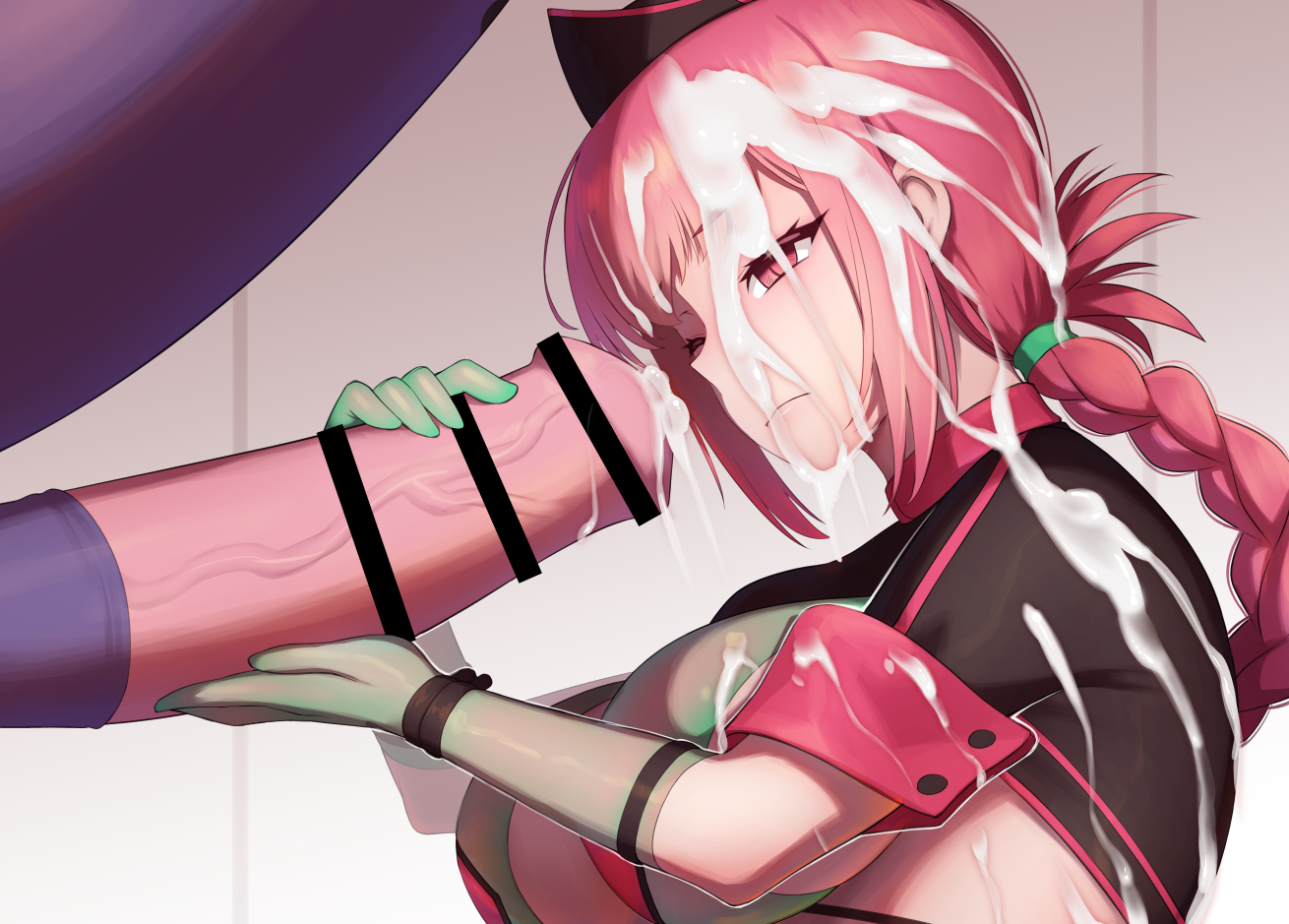 1animal, 1boy, 1girls, 2d, big breasts, big penis, braid, breasts, bukkake, censored, cum, cum on breasts, cum on clothes, cum on face, cum on hair, disgusted, emotionless, erection, expressionless, fate (series), fate/grand order, female, florence nightingale (fate), florence nightingale (trick or treatment) (fate), gloves, handjob, hi res, highres, horse, horsecock, huge cock, interspecies, jonylaser, long gloves, male, male/female, nurse, nurse cap, nurse uniform, one eye closed, oral, penis, semen, skimpy, skimpy clothes, straight, tongue, tongue out, trick or treatment, type-moon, uncomfortable, zoophilia