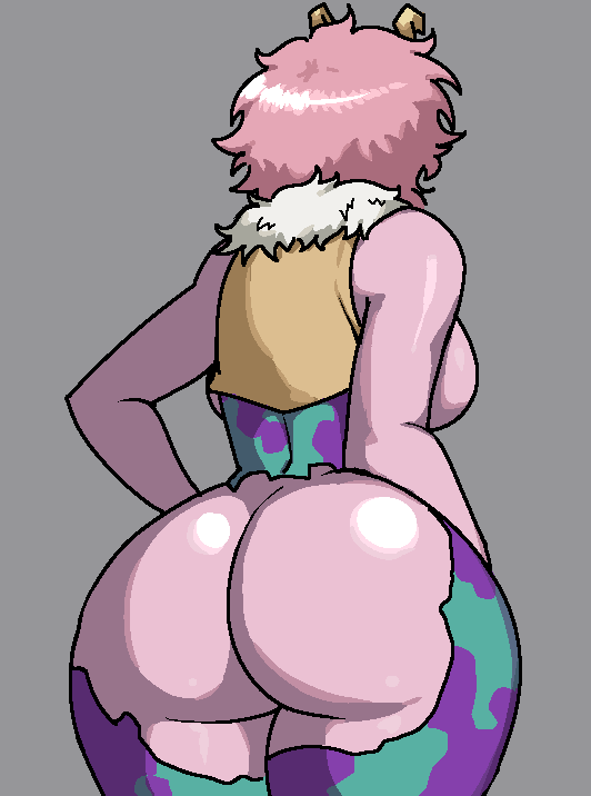 1girls ashido_mina ass big_ass big_breasts big_butt black_sclera boku_no_hero_academia bubble_butt butt_crack fat_butt hero_outfit_(mha) horns huge_ass mina_ashido my_hero_academia pink_body pink_hair pink_skin ripped_clothing royalmilk20 thick_ass thick_thighs torn_clothes