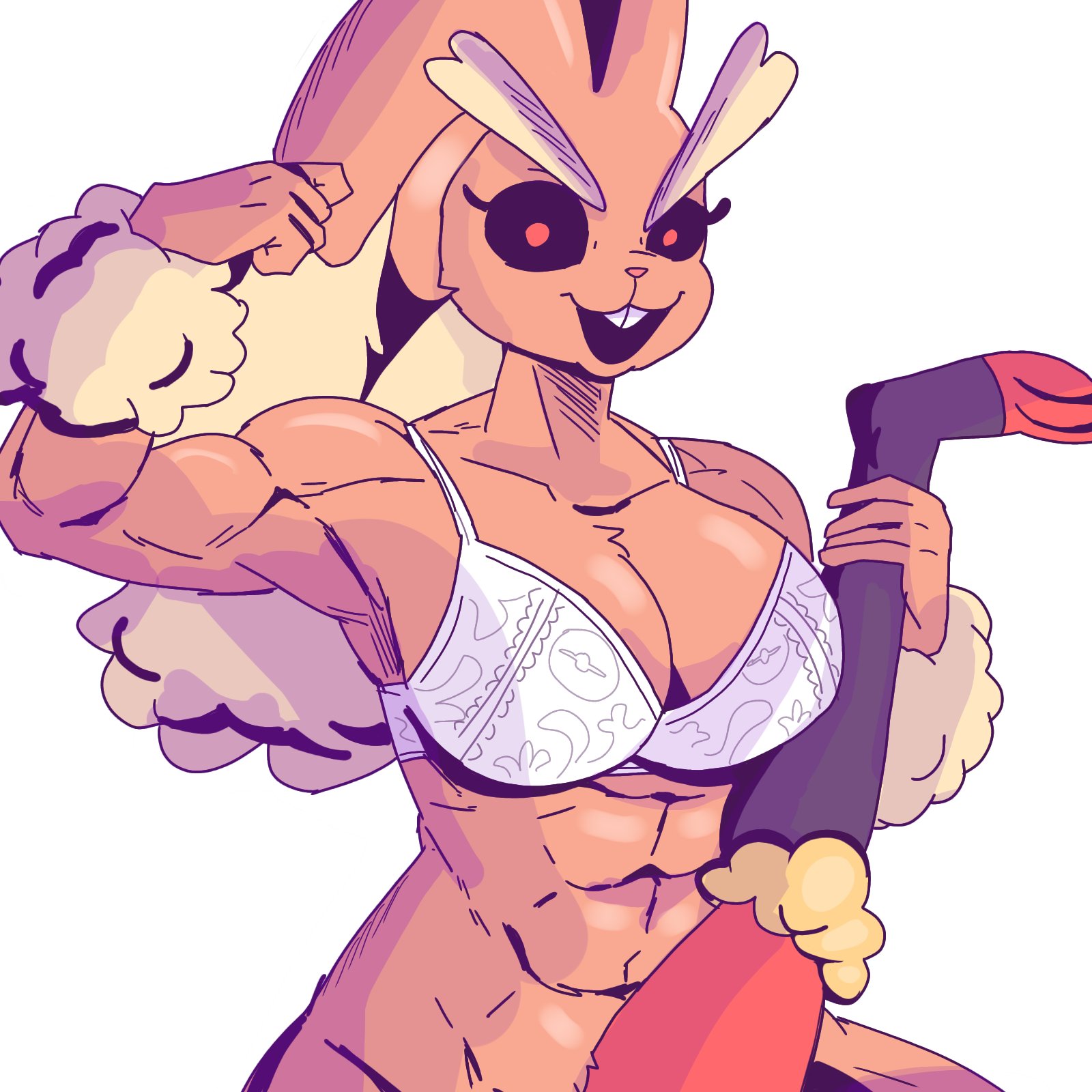 >:), 1:1, 2023, 3 toes, 5 fingers, abs, abuse, ambiguous gender, anthro, bra, brown body, brown ears, brown fur, cinderace, clothed, clothing, dominant, dominant female, duo, feet, female, female/ambiguous, fingers, fluffy ears, fur, generation 4 pokemon, generation 8 pokemon, hand on leg, hi res, larger female, long ears, looking at viewer, lopunny, meme, muscular, muscular anthro, muscular female, nintendo, open mouth, partially clothed, pokemon, pokemon (species), red body, red eyes, red fur, renita reed, simple background, size difference, teeth, toes, underwear, white background, white bra, white clothing, white underwear