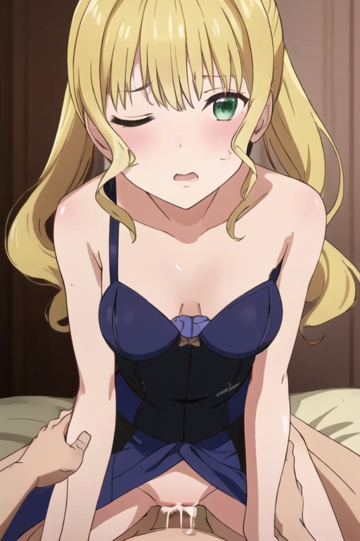 1boy 1boy1girl 1girls ai_generated bandai_namco bed blonde_hair blush breasts clothed clothed_sex clothing code_vein cowgirl_position cum cum_in_pussy cum_inside cumshot curvy ejaculation eye_contact female genitals grabbing green_eyes legs_apart light-skinned_female light_skin long_hair looking_at_another looking_at_viewer male medium_breasts mia_karnstein naked naked_female nopemope26 nude nude_female on_bed on_top one_eye_closed penetration penis penis_in_pussy pov pov_crotch pov_eye_contact pussy pussy_juice riding riding_penis straight twintails uncensored vagina vaginal_penetration vaginal_penetration vaginal_sex video_games yellow_hair