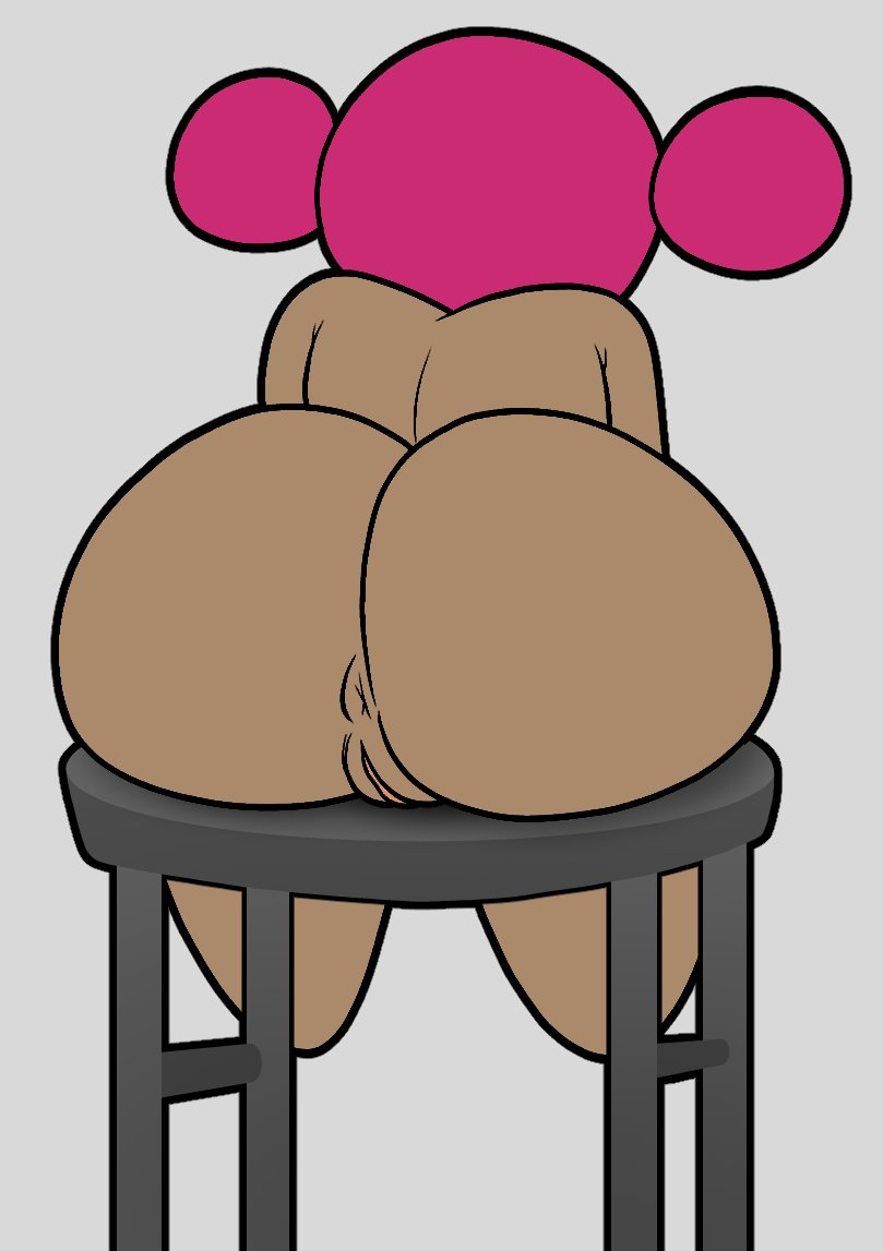 1girls anus ass badguynek barefoot big_ass completely_nude completely_nude_female female female_only flan_(nek) full_body maids_(nek) naked naked_female nude nude_female original original_character pussy rear_view sitting sitting_on_stool solo solo_female stool