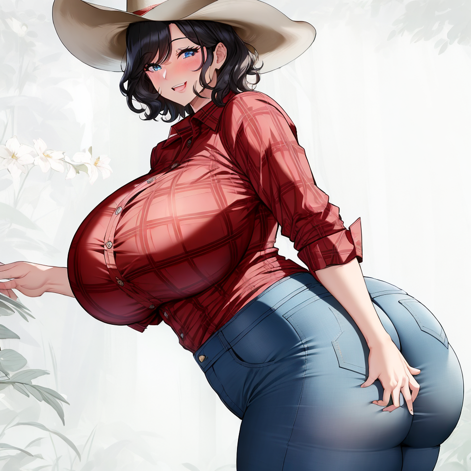 ai_generated big_ass big_breasts cow_girl cowgirl farm_girl farmer farmgirl milf neko47 oyuki_hayashi