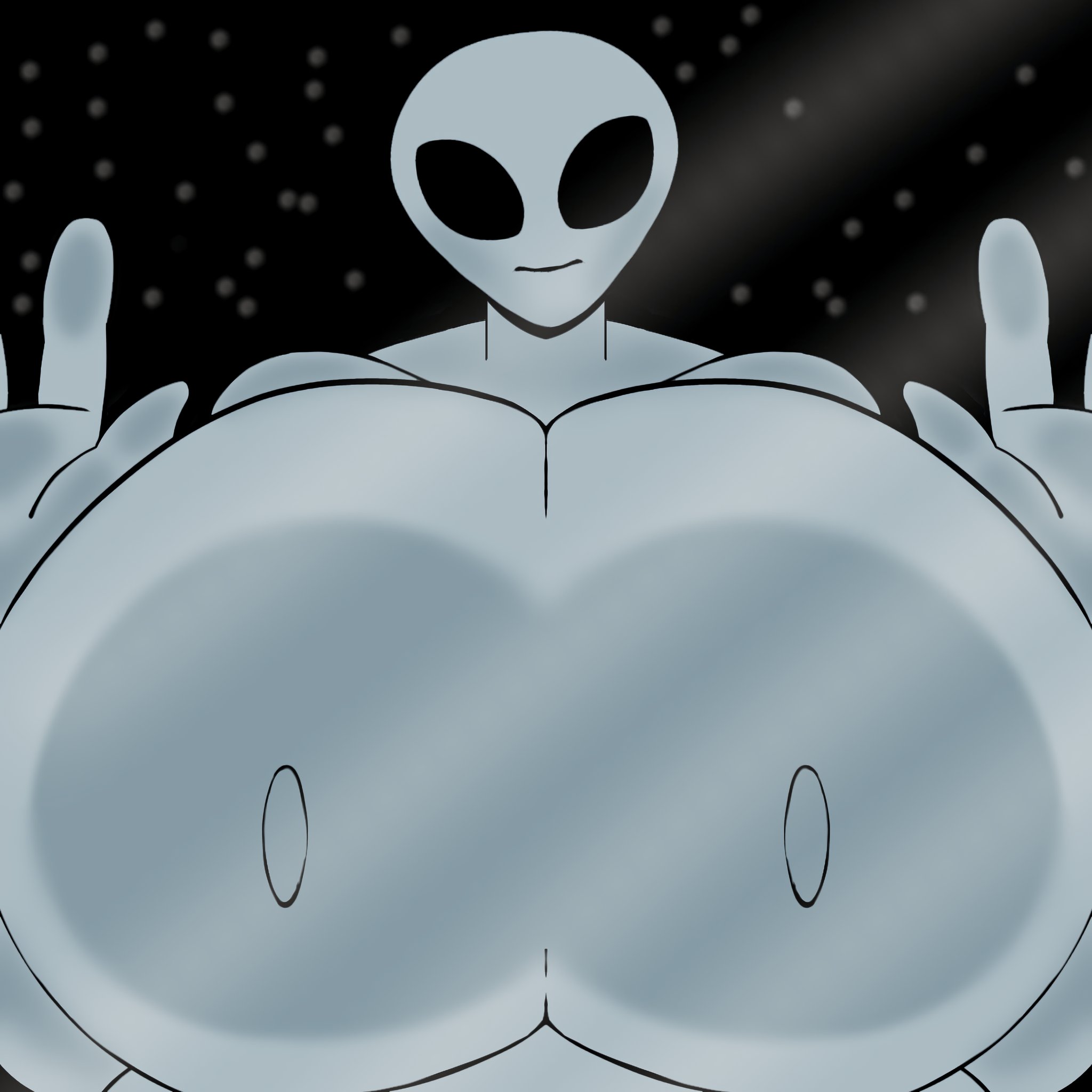 1girls, alien, alien girl, american mythology, big breasts, breasts, breasts bigger than body, breasts bigger than head, breasts bigger than torso, classic alien, female, female only, folklore, grey alien, hourglass figure, huge breasts, hyper breasts, mythology, nipple bulge, nipples, north american mythology, public domain, tagme, urban legend, videogamedunky
