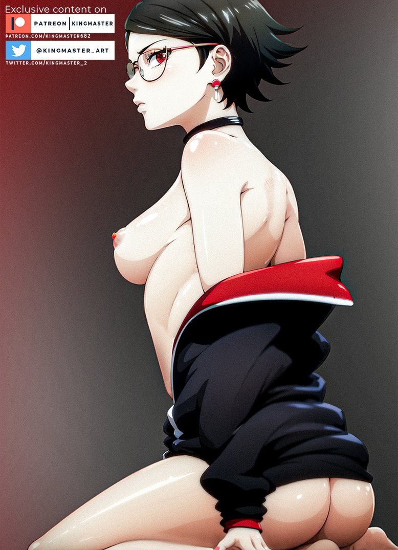 ai_generated ass ass_focus black_hair boruto:_naruto_next_generations boruto:_two_blue_vortex breasts breasts_out jacket kingmaster looking_at_viewer looking_back mangekyou_sharingan medium_breasts naked naruto naruto_(classic) naruto_(series) naruto_shippuden nipples nude red_eyes sarada_uchiha sharingan time_skip uchiha_sarada