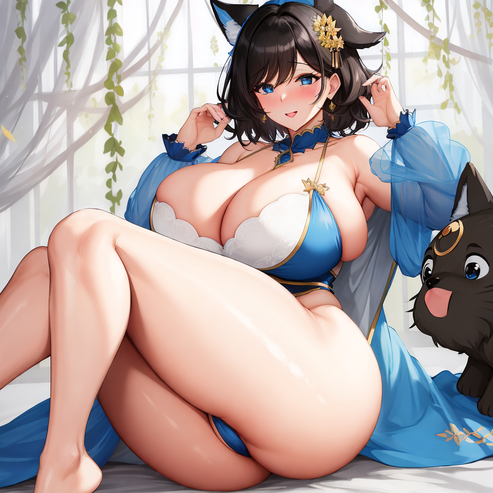 ai_generated big_ass big_breasts catgirl milf neko neko47 oyuki_hayashi