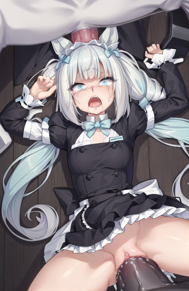 ahe_gao ai_generated animal_ears bad_anatomy interspecies nekopara rape tears vaginal_penetration vanilla_(sayori)