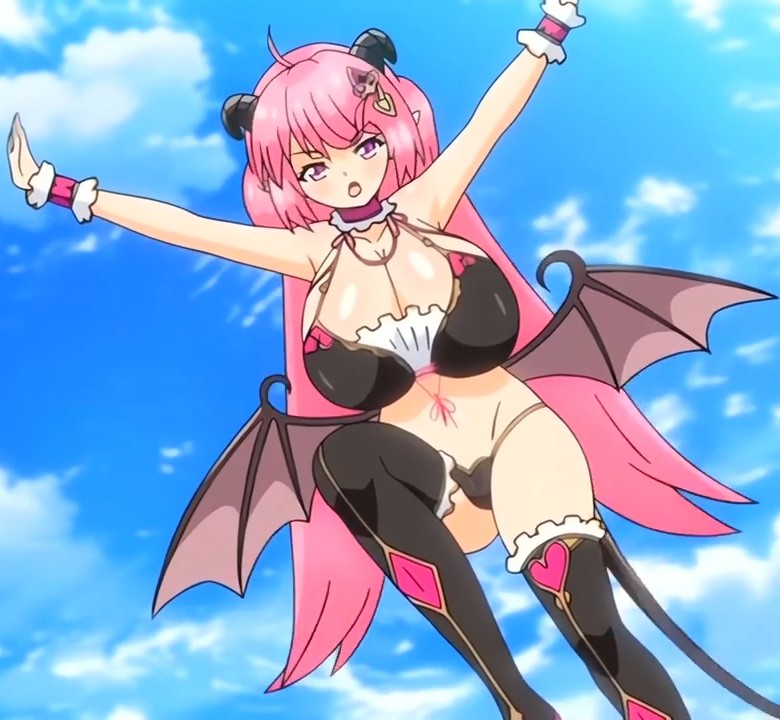 2023 anime_screencap breasts demon_girl demon_horns demon_tail demon_wings fushigi_no_kuni_no_succubus hentai horns majin_(company) majin_label monster_girl ova screencap screenshot succubus succubus_costume succubus_horns succubus_in_wonderland succubus_outfit succubus_tail succubus_wings